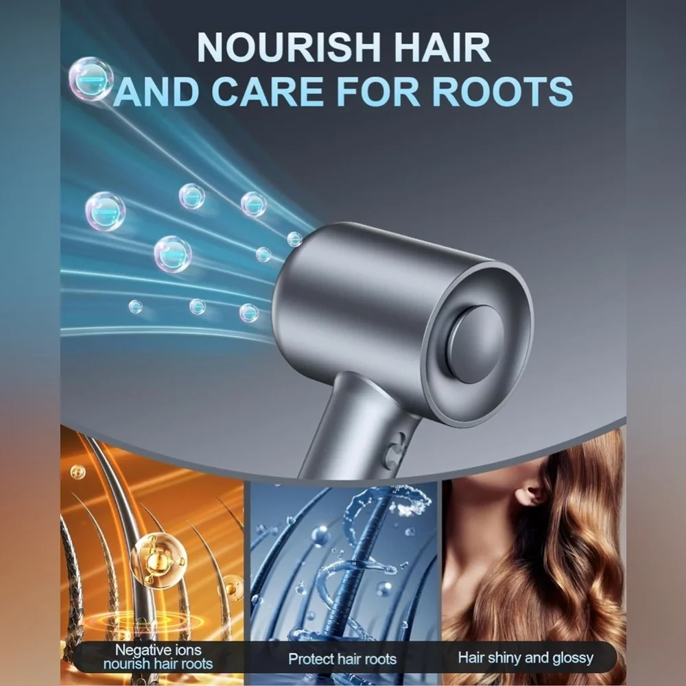 NIB! lonic Sleek Silver Hair Dryer